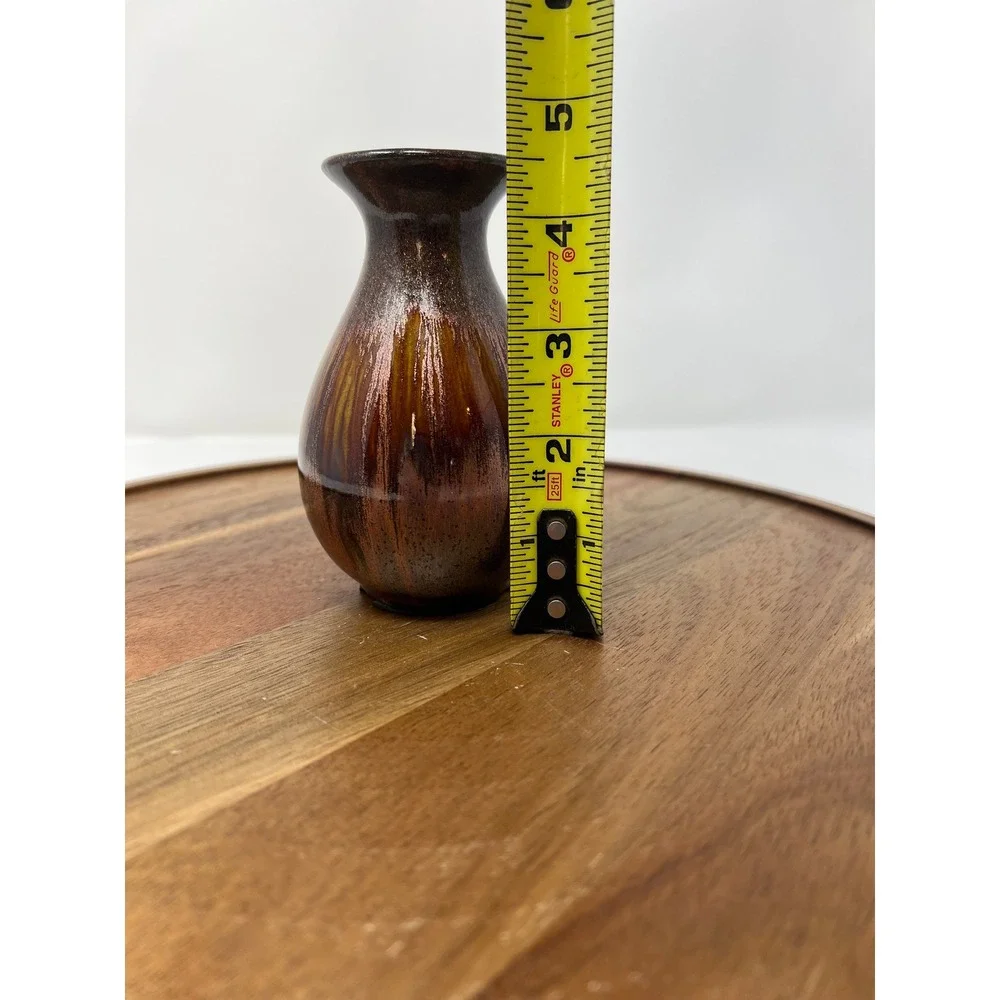 Small‎ Ceramic Vase Earth Tones Glazed Home Decor Accent